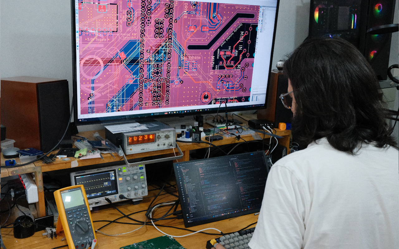 PCB Design & Hardware Development Testing Setup MIDI Interface Ivory Electronics with Dr. Daniel Melendrez