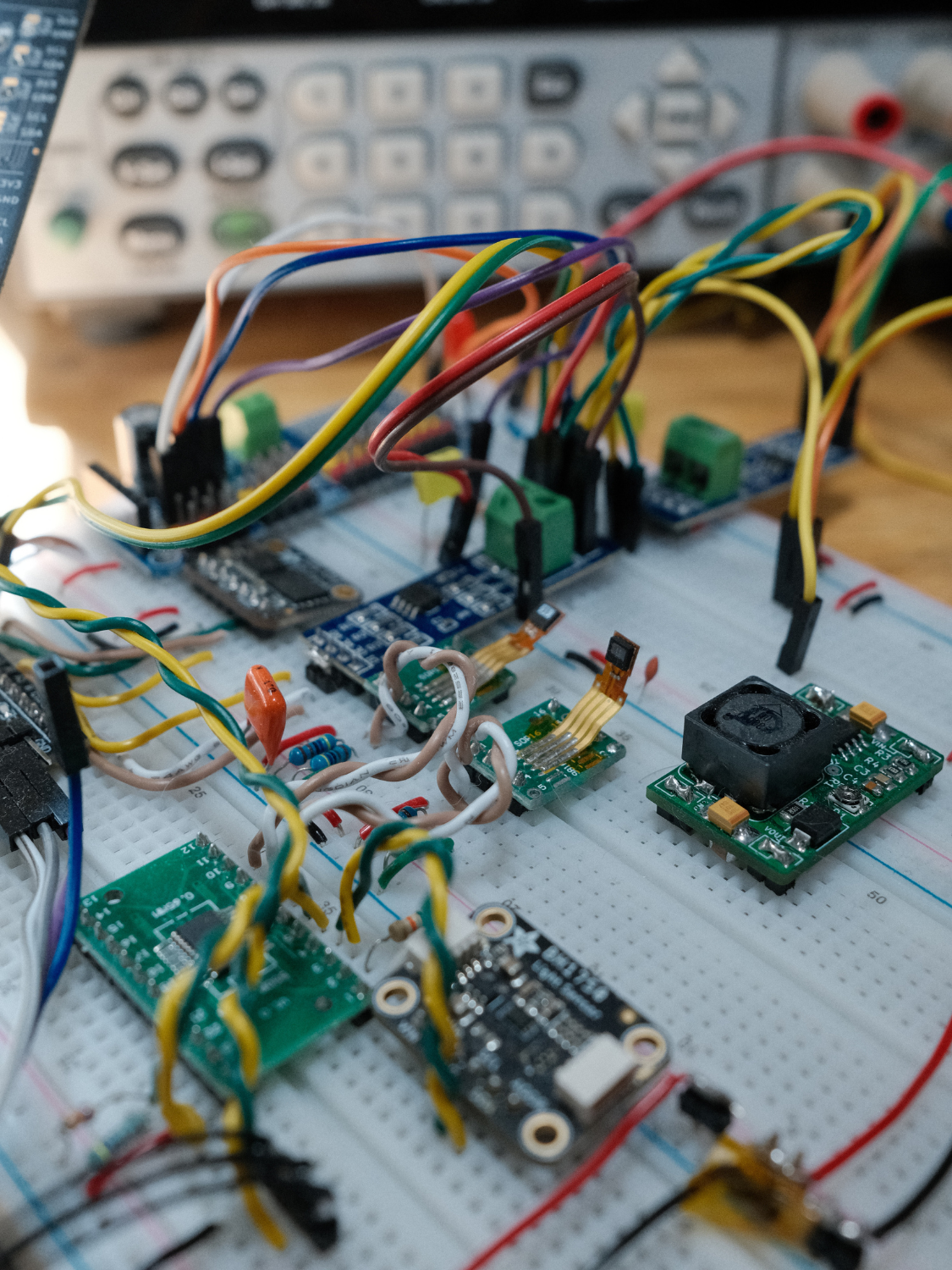 Sensor Prototype Setup on Breadboard Ivory Electronics